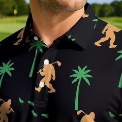 Maxcorners Tropical Footprints Club Golf Polo Shirt