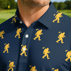 Maxcorners Golden Fairway Walker Golf Polo Shirt
