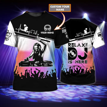 Maxcorners DJ Girl Personalized 3D All Over Printed Shirt