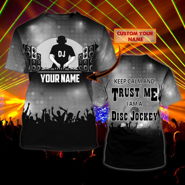 Maxcorners DJ Trust Me Personalized 3D All Over Printed Shirt