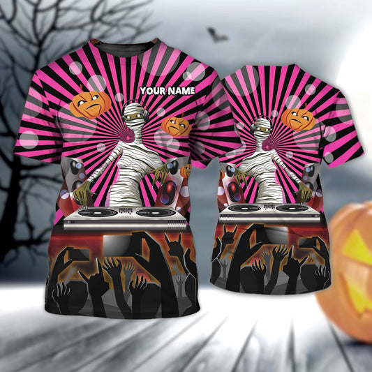 Maxcorners DJ Halloween Personalized 3D All Over Printed Shirt