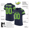 Maxcorners Custom Navy Neon Green-White Mesh Authentic Football Jersey LM2605