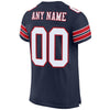 Maxcorners Custom Navy White-Red Mesh Authentic Game Day Football Jersey LM2605