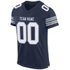 Maxcorners Custom Navy White-Light Gray Mesh Authentic Football Jersey LM2605