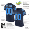 Maxcorners Custom Navy Powder Blue-White Mesh Authentic Football Jersey LM2605