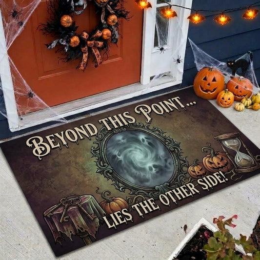 Maxcorners Halloween Haunted Mirror Ghost Portal Beyond This Point Lies The Other Side 3D Doormat