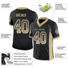 Maxcorners Custom Black Vegas Gold-White Drift Fashion Football Jersey LM2605