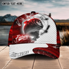 Maxcorners Fishing Red Dark Pattern Sport Pattern Personalized Name 3D Cap (11 Breeds)