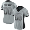 Maxcorners Custom Silver Black-White Drift Fashion Football Jersey LM2605