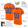 Maxcorners Custom Orange Royal-White Mesh Authentic Football Jersey LM2605