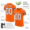 Maxcorners Custom Orange White-Navy Mesh Authentic Classic Football Jersey LM2605
