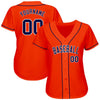 Maxcorners Custom Orange Navy-White Authentic Baseball Jersey LM2605