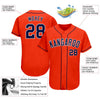 Maxcorners Custom Orange Navy-White Authentic Baseball Jersey LM2605