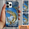 Maxcorners Fishing Blue Ocean Wave Hook Customized Name 3D Cap