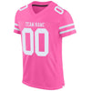 Maxcorners Custom Pink White Mesh Authentic Football Jersey LM2605
