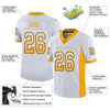 Maxcorners Custom White Gold-Black Drift Fashion Football Jersey LM2605