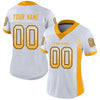 Maxcorners Custom White Gold-Black Drift Fashion Football Jersey LM2605