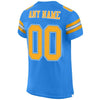 Maxcorners Custom Powder Blue Gold-White Mesh Authentic Football Jersey LM2605
