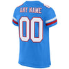 Maxcorners Custom Powder Blue White-Red Mesh Authentic Football Jersey LM2605