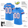 Maxcorners Custom Powder Blue White-Red Mesh Authentic Football Jersey LM2605