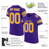 Maxcorners Custom Purple Gold-White Mesh Authentic Game Day Football Jersey LM2605