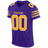 Maxcorners Custom Purple Gold-White Mesh Authentic Classic Football Jersey LM2605