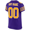 Maxcorners Custom Purple Gold-White Mesh Authentic Classic Football Jersey LM2605