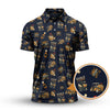 Maxcorners Funny Bourbon Pattern Polos, Golf and Bourbon Shirt for Men, Gift For Golfers