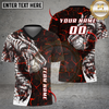 Maxcorners Volleyball Dragon Lava Fierce Graphic Multicolor Options Personalized 3D V-neck T-Shirt