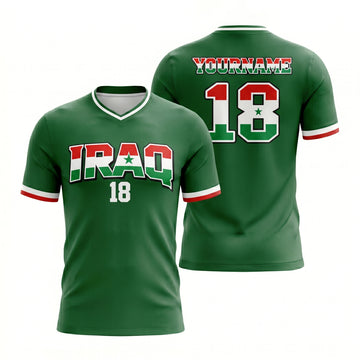Maxcorners Custom Iraq Football Fan Shirt 3D Soccer Jersey Personalized Gift Idea