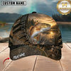 Maxcorners Fishing Rustic Bark and Sunset Customized Name 3D Cap