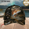 Maxcorners Fishing Dark Camo Mountain Outdoor Customized Name 3D Cap