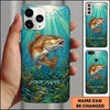 Maxcorners Underwater Sunlight Aquatic Scenery Custom Name Fishing Phone Case