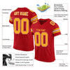 Maxcorners Custom Red Gold-White Mesh Authentic Football Jersey LM2605