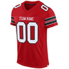 Maxcorners Custom Red White-Black Mesh Authentic Classic Football Jersey LM2605