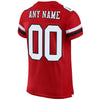 Maxcorners Custom Red White-Black Mesh Authentic Football Jersey LM2605