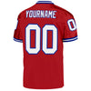 Maxcorners Custom Red White-Royal Mesh Authentic Throwback Football Jersey LM2605