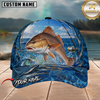 Maxcorners Fishing Ocean Blue Water Splash Customized Name 3D Cap