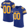 Maxcorners Custom Royal Gold-White Mesh Authentic Game Day Football Jersey LM2605