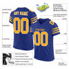 Maxcorners Custom Royal Gold-White Mesh Authentic Classic Football Jersey LM2605