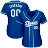 Maxcorners Custom Royal White-Light Blue Authentic Baseball Jersey LM2605