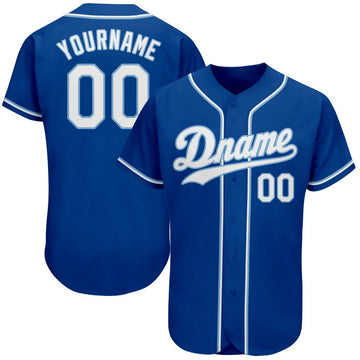Maxcorners Custom Royal White-Light Blue Authentic Baseball Jersey LM2605