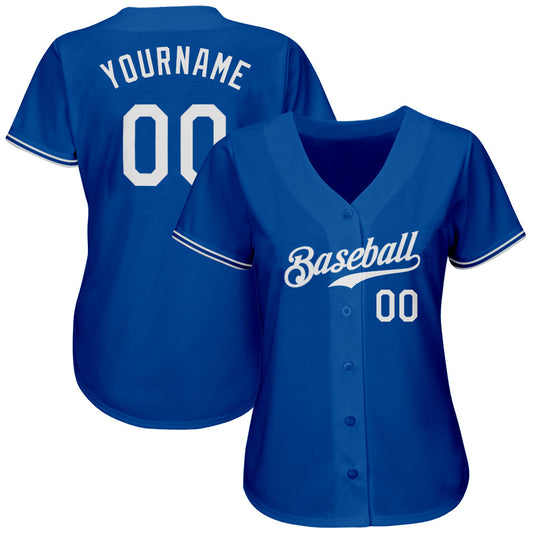 Maxcorners Custom Royal White Authentic Baseball Jersey LM2605