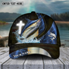 Maxcorners Fishing Cross Skinfish Flag Of United States Sport Pattern Personalized Name 3D Cap (11 Breeds)