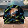 Maxcorners Fishing Neon Splash Angler Hat Personalized Name Classic 3D Cap (9 Breeds)