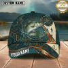 Maxcorners Compass and Contour Lines Design Custom Name Fishing Cap