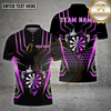Maxcorners Darts Shirt – Gold Crown Target Honeycomb 3D Design – Multi Options Personalized Name, Team Name 3D Shirt