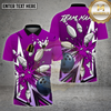Maxcorners Bowling Shirt – Red Comic Pop-Art Strike Pins & Ball Cartoon Style – Personalized Name, Team Name 3D Shirt