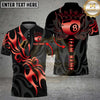 Maxcorners Billiard Shirt Golden Flame 8 Ball Design Premium Multioptions Personalized Name, Team Name Unisex 3D Shirt