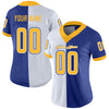 Maxcorners Custom Royal Gold-White Split Fashion Football Jersey LM2605